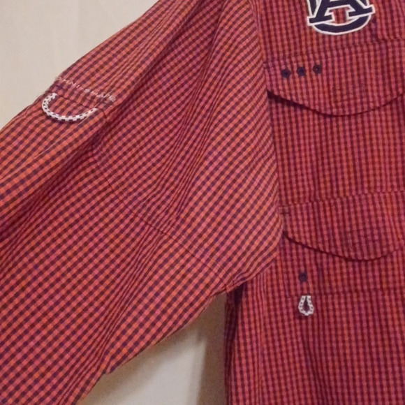 Columbia PFG Super Bonehead Auburn Tigers Vented Fishing Shirt Mens Size XL - Picture 4 of 7